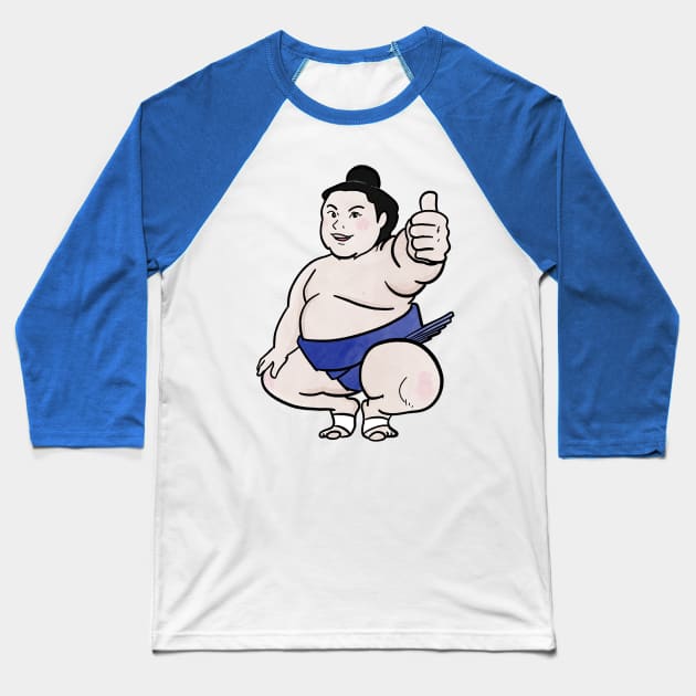 Sumo Wrestler Tobizaru Baseball T-Shirt by kaeru